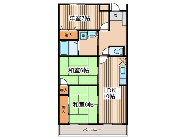 ヴェルジェ山口の物件間取画像